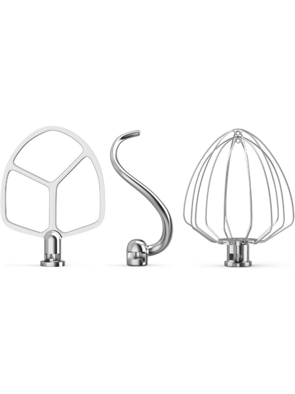 3-Piece Stainless Steel Mixer Attachments for 5.5-6QT Kitchen Mixers - Whip